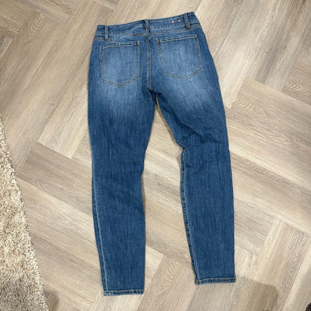 CAbi Women Jeans Blue Straight Leg Skinny Size 12 - Picture 4 of 6